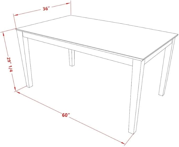 East West Furniture CAAB5-MAH-72 5 Piece Dining Set Includes a Rectangle Dining - Image 12