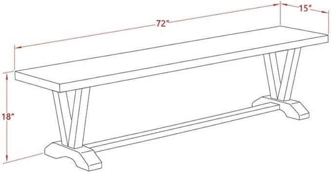 East West Furniture V727VE721-6 6 Piece Dining Table Set Contains a Rectangle - Image 8