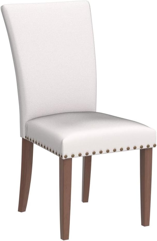 COLAMY Upholstered Parsons Dining Chairs Set of 2, Fabric Dining Room Kitchen - Image 5