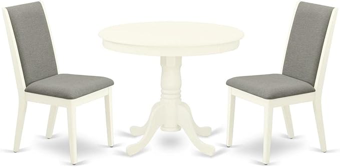 East West Furniture ANLA3-LWH-06 3 Piece Kitchen Table Set by EastWestFurniture