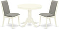 East West Furniture ANLA3-LWH-06 3 Piece Kitchen Table Set by EastWestFurniture