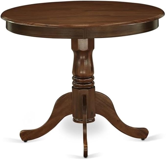 East West Furniture ANDA3-AWA-26 3 Piece Dining Set Includes a Round Kitchen - Image 5