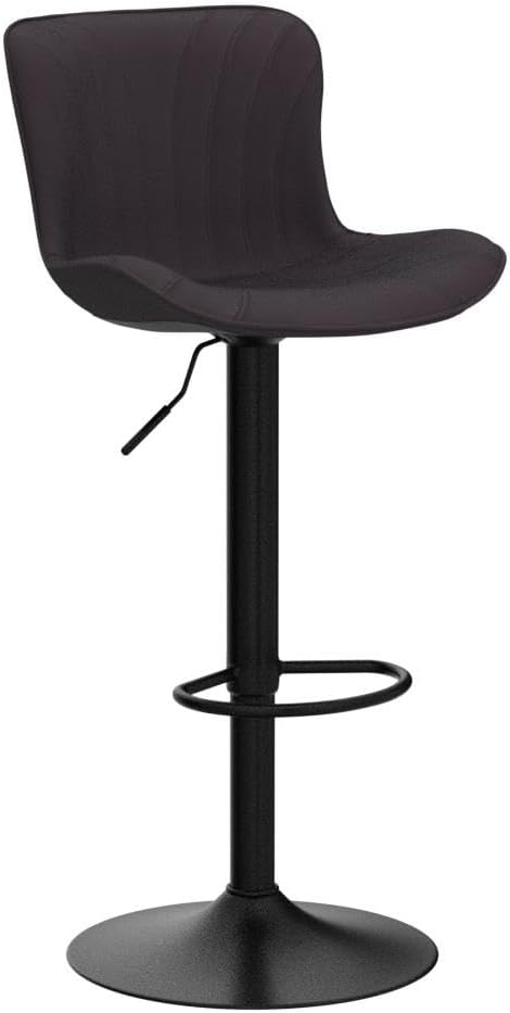 YOUNIKE Brown Bar Stools Set of 2 Modern Swivel Counter Height Bar Chair - Image 5