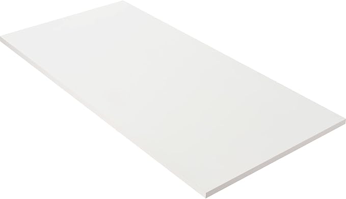 Kaboon 45x20 inch White Table Top Universal, Solid One-Piece Desktop, by Kaboon