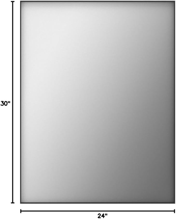 24x30 Inch Black Bathroom Mirror - Image 10