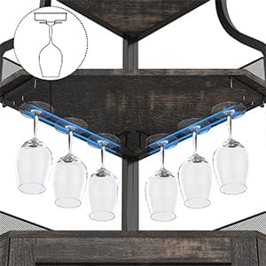 GAOMON Rustic Modern Corner Wine Cabinet, 5-Tiers Liquor Cabinet - Image 8