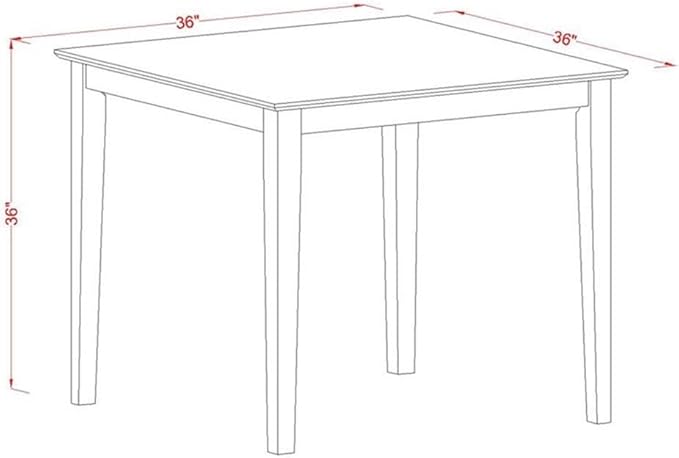 East West Furniture VNQU5-WHI-W 5 Piece Kitchen Counter Set Includes a Square - Image 5