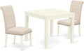 East West Furniture OXBR3-LWH-02 3 Piece Dining Room Furniture Set Contains a by EastWestFurniture