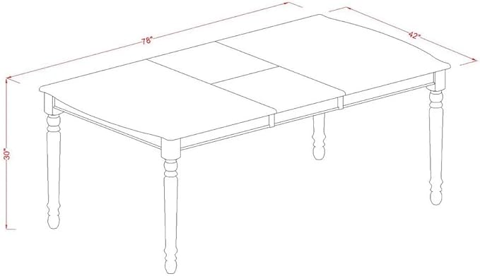East West Furniture LGDA9-LWH-12 9 Piece Dining Table Set Contains a Rectangle - Image 12