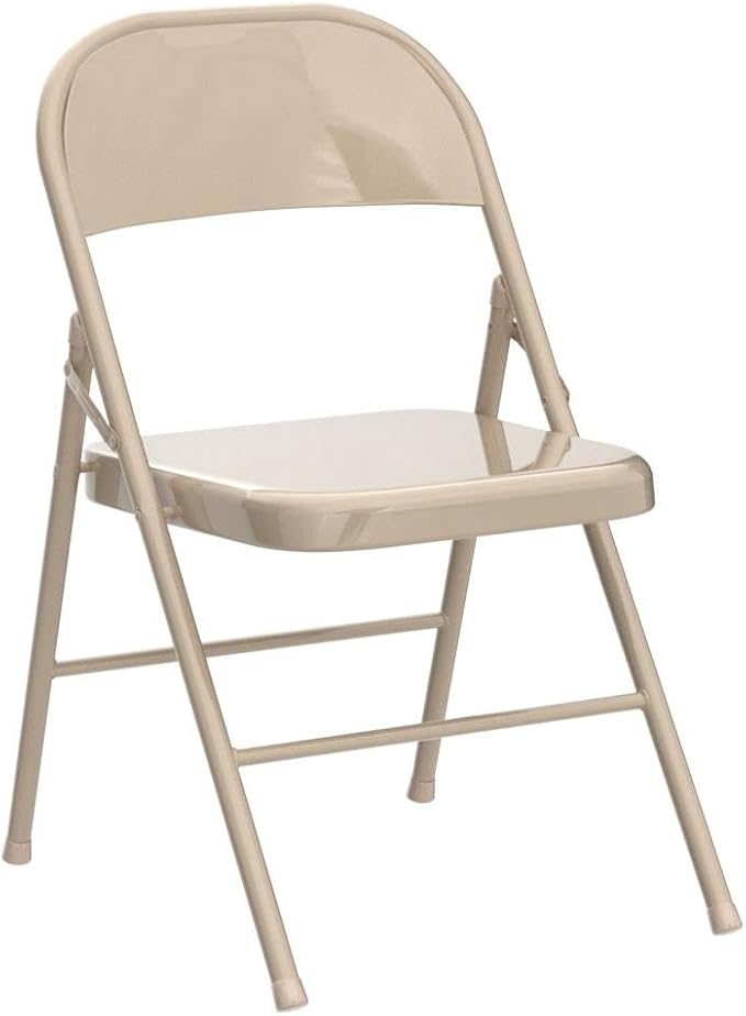 VECELO Metal Folding Chairs 4 Pack, Double Hinged Steel Frame Easy - Image 5