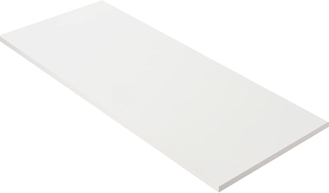 Kaboon White Table Top 23.62" D x 55" W, Solid One-Piece Desktop, Universal by Kaboon
