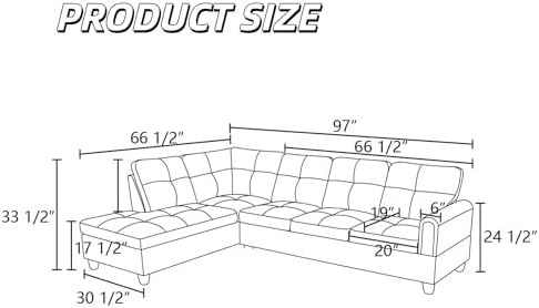 L Shaped Couch Sectional Couches - Image 2