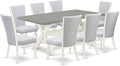 East West Furniture X097VE005-9 9 Piece Dining Table Set Includes a Rectangle by EastWestFurniture