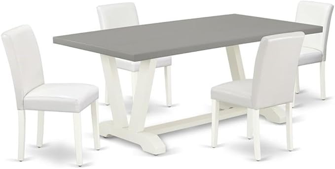 East West Furniture V097AB264-5 5 Piece Kitchen Table & Chairs Set Includes a by EastWestFurniture