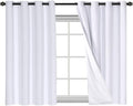 H.VERSAILTEX Linen Blackout Curtains 45 Inches Long 100% Blackout Thermal by HVERSAILTEX
