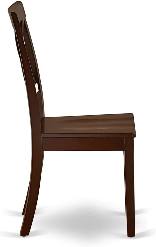 East West Furniture HBBO5-MAH-W 5 Piece Dining Set Includes a Round Dining Table - Image 8