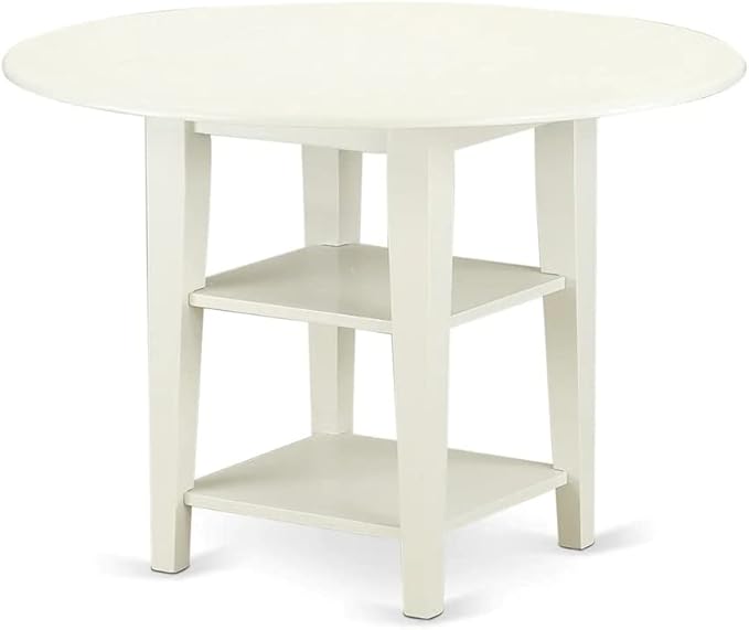 East West Furniture SUDA5-LWH-W 5 Piece Dining Room Furniture Set Includes a - Image 3