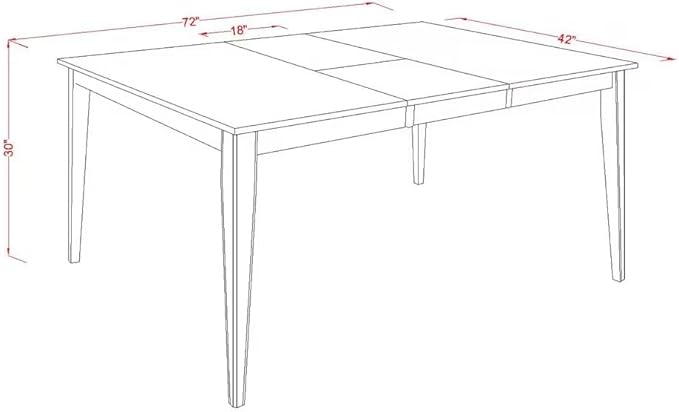 East West Furniture HEDR7-CAP-03 7 Piece Kitchen Table & Chairs Set Consist of - Image 12