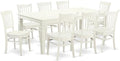 East West Furniture LGGR9-LWH-W 9 Piece Kitchen Table Set Includes a Rectangle by EastWestFurniture