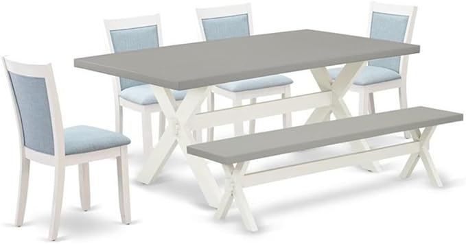 East West Furniture X097MZ015-6 6 Piece Dining Room Table Set Contains a by EastWestFurniture