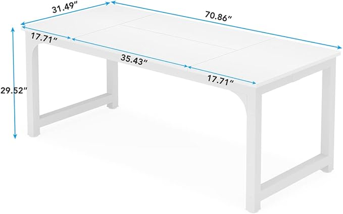 Tribesigns Modern Computer Desk, 70.8 x 31.5 inch Large Office Desk Computer - Image 3