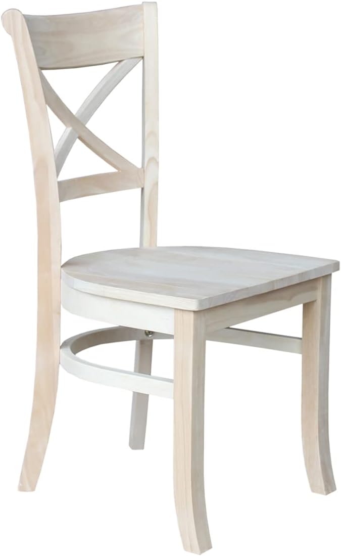 IC International Concepts Set of 2 35.8" H Charlotte X-Back Dining Solid - Image 10