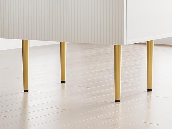 White Nightstand for Bedroom, Fluted Night Stand, End Table for Living Room - Image 4