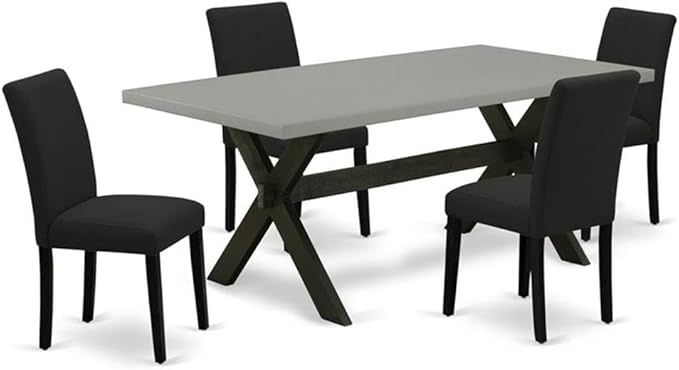 East West Furniture X697AB624-5 5 Piece Kitchen Table Set Includes a Rectangle by EastWestFurniture