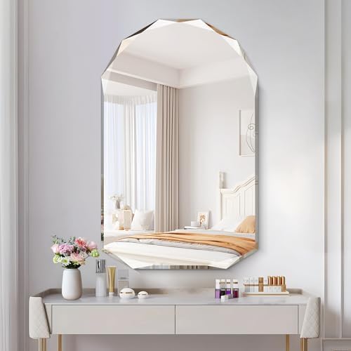 KOCUUY 30"x48" Frameless Mirror, Arched Shape - Image 8