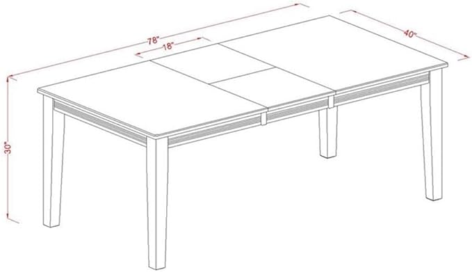 East West Furniture QUAV5-BCH-W 5 Piece Dining Set Includes a Rectangle Dining - Image 5