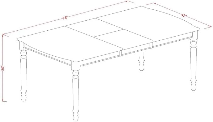 East West Furniture DODA9-MAH-23 9 Piece Kitchen Table Set Includes a Rectangle - Image 14
