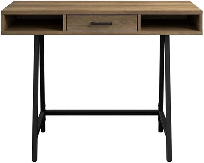 Bush Furniture Steele 40W Writing Desk in Reclaimed Pine | Computer Table - Image 4
