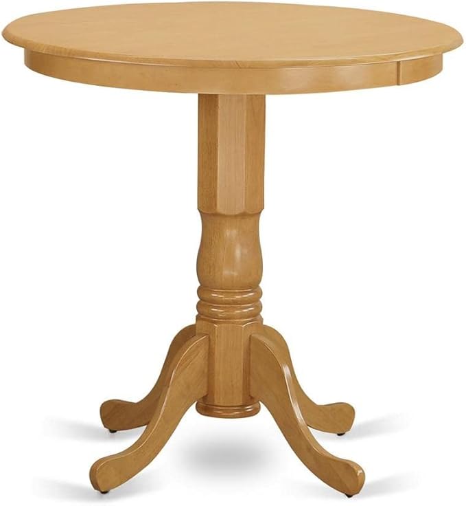 East West Furniture JACF3-OAK-C 3 Piece Kitchen Counter Height Dining Table Set - Image 2
