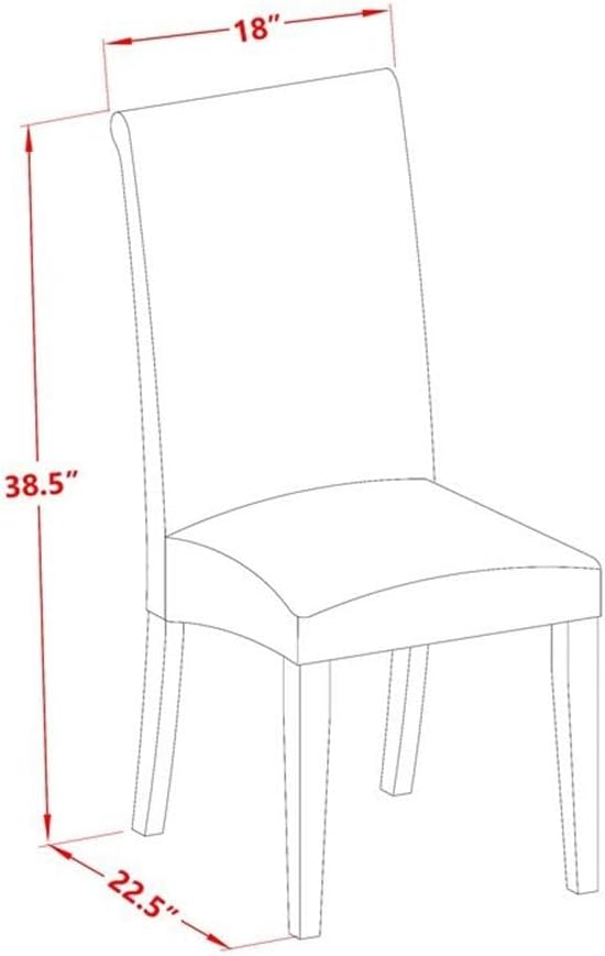 East West Furniture LGBA7-LWH-01 7 Piece Dining Table Set Consist of a - Image 6