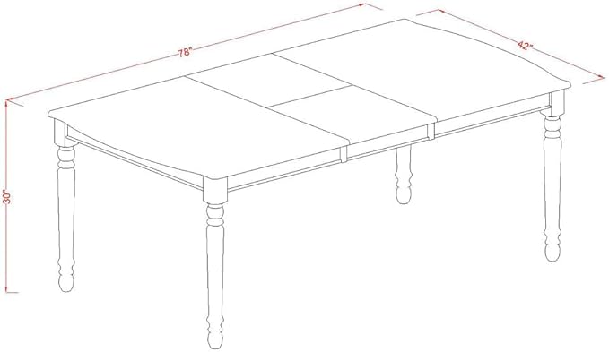 East West Furniture DOPL9-BCH-W 9 Piece Dining Room Table Set Includes a - Image 8