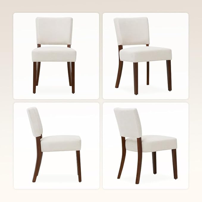 COLAMY Mid Century Modern Dining Chairs Set of 4, Upholstered Kitchen Chairs - Image 7