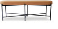 54” upholstered Vegan Leather Accent Ottoman Bench by SORBARIA