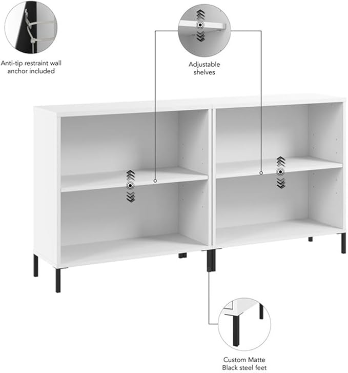 Bush Furniture Essence 2 Shelf Bookcase - Image 4