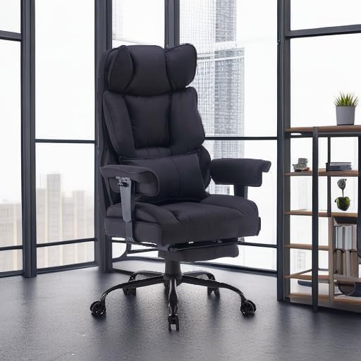 Efomao Big and Tall Office Chair 400 lb Weight Capacity, High Back Executive - Image 2