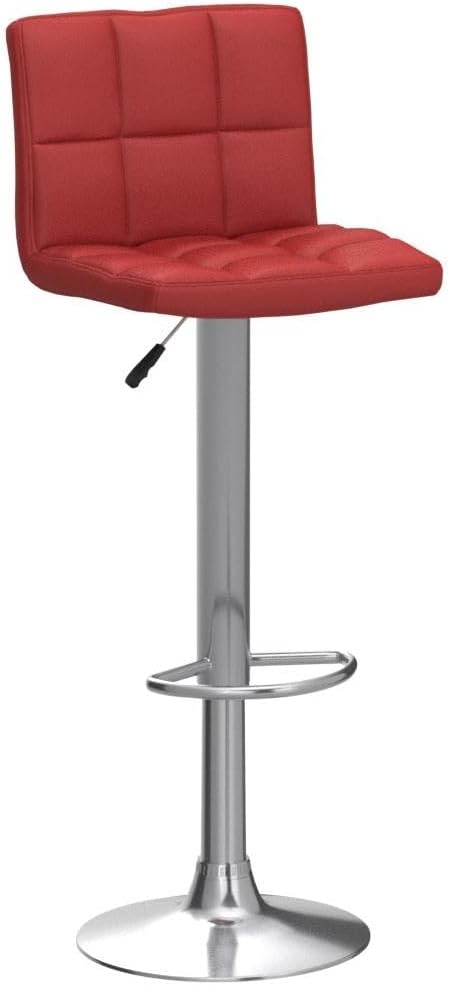 BestOffice Bar Stools Set of 2, Adjustable PU Leather Swivel Barstools - Image 5