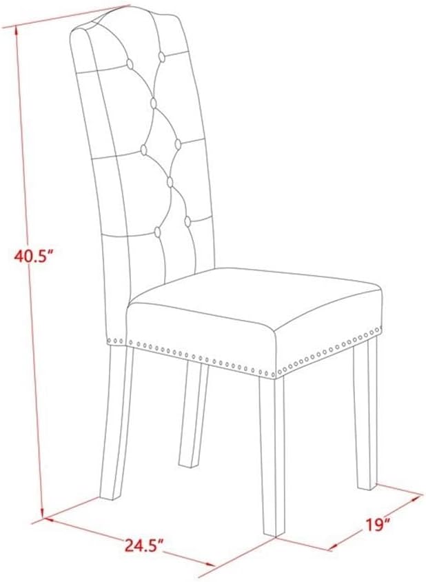 East West Furniture X697EL121-6 6 Piece Dining Set Contains a Rectangle Dining - Image 7