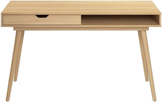 Bush Furniture Nora 54W Writing Desk in Natural Oak | Computer Table - Image 4