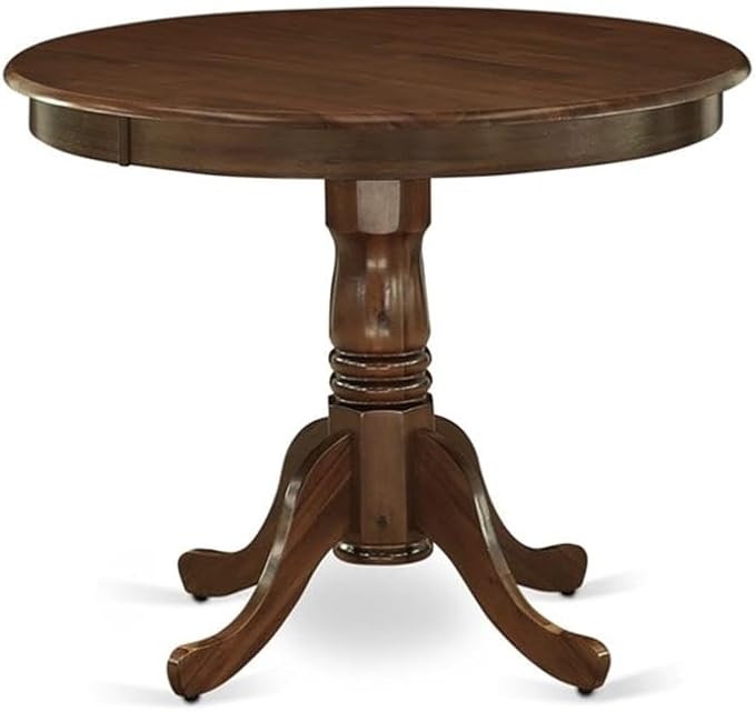 East West Furniture ANDA3-AWA-26 3 Piece Dining Set Includes a Round Kitchen - Image 4