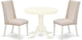East West Furniture ANFL3-LWH-01 3 Piece Dining Room Furniture Set Contains a by EastWestFurniture