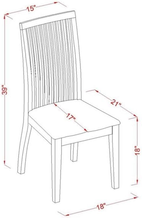 East West Furniture DOIP9-LWH-C 9 Piece Dining Room Furniture Set Includes a - Image 6