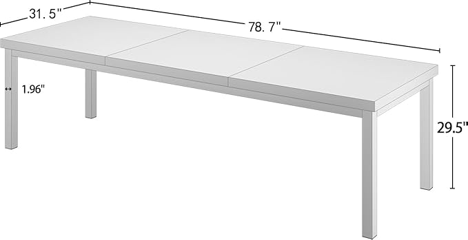 78.7 Inch Large Computer Desk, Long Gaming Table, Modern Two Person Desk Large - Image 2