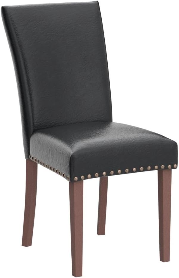 COLAMY Upholstered Parsons Dining Chairs Set of 4, PU Leather Dining Room - Image 5