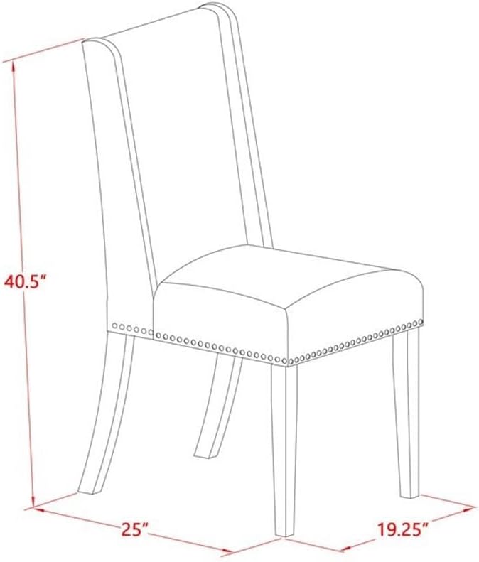 East West Furniture X677FL624-6 6 Piece Dining Set Contains a Rectangle Dining - Image 7