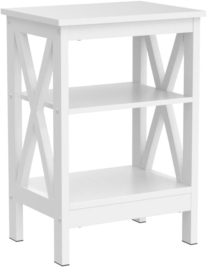 VECELO Modern Nightstands X-Design Side End Table Night Stand - Image 5