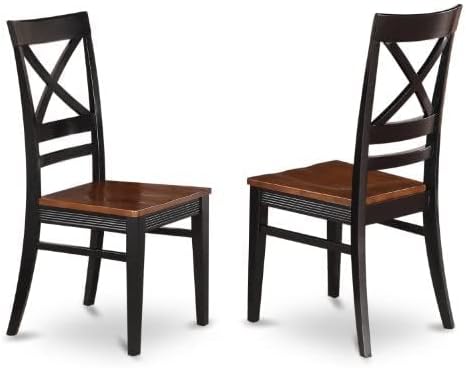East West Furniture DOQU5-BCH-W 5 Piece Modern Dining Table Set Includes a - Image 6